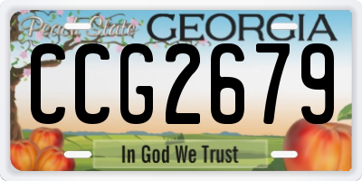 GA license plate CCG2679