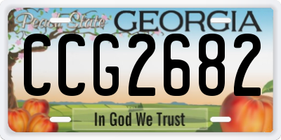 GA license plate CCG2682