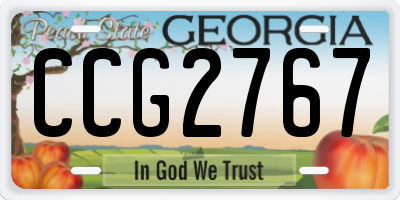 GA license plate CCG2767