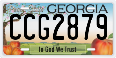 GA license plate CCG2879