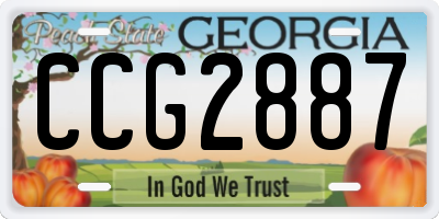 GA license plate CCG2887
