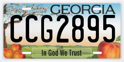 GA license plate CCG2895