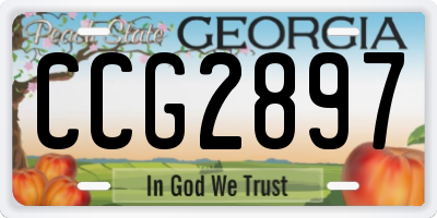 GA license plate CCG2897