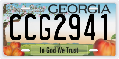 GA license plate CCG2941