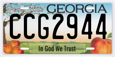 GA license plate CCG2944