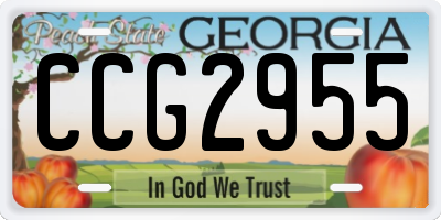 GA license plate CCG2955