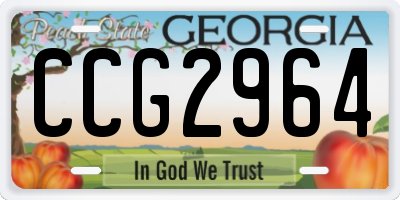 GA license plate CCG2964