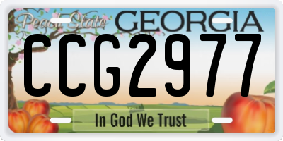 GA license plate CCG2977
