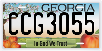 GA license plate CCG3055