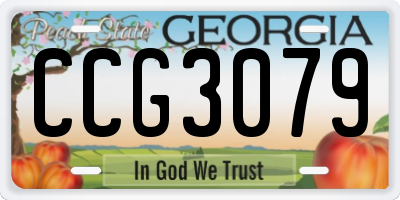 GA license plate CCG3079
