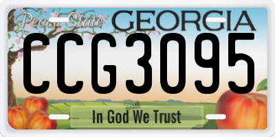 GA license plate CCG3095