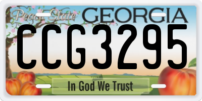 GA license plate CCG3295