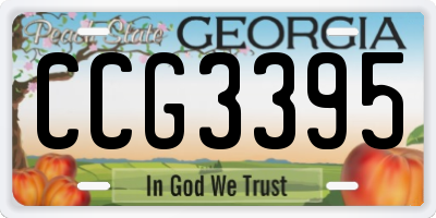 GA license plate CCG3395