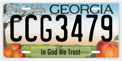 GA license plate CCG3479