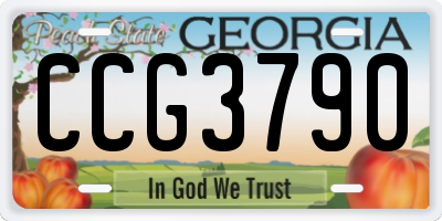 GA license plate CCG3790