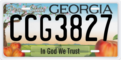 GA license plate CCG3827