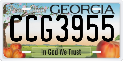 GA license plate CCG3955
