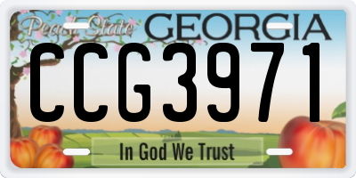 GA license plate CCG3971