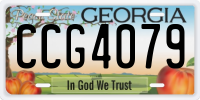 GA license plate CCG4079