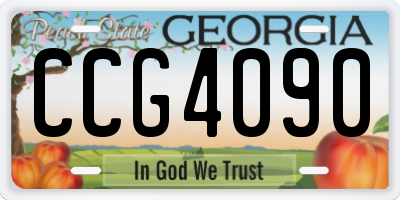 GA license plate CCG4090