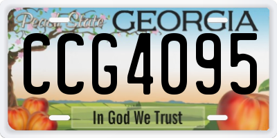 GA license plate CCG4095