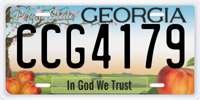GA license plate CCG4179