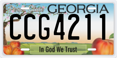 GA license plate CCG4211