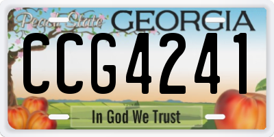 GA license plate CCG4241