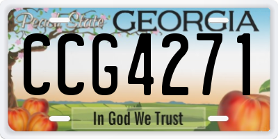 GA license plate CCG4271