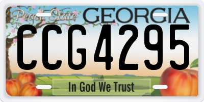 GA license plate CCG4295