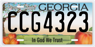 GA license plate CCG4323
