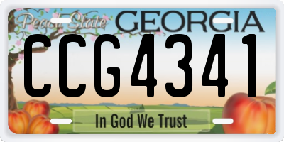 GA license plate CCG4341