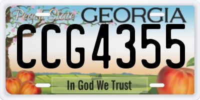 GA license plate CCG4355