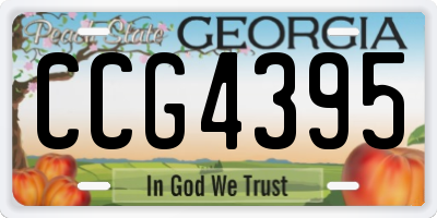 GA license plate CCG4395
