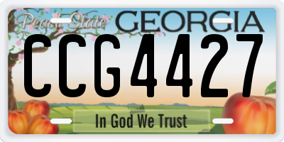 GA license plate CCG4427