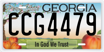 GA license plate CCG4479