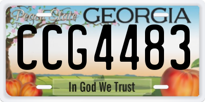 GA license plate CCG4483