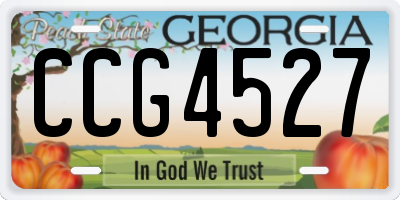 GA license plate CCG4527