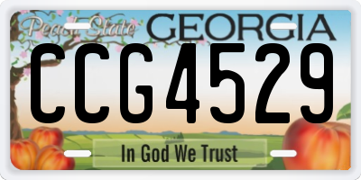 GA license plate CCG4529