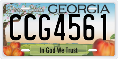 GA license plate CCG4561
