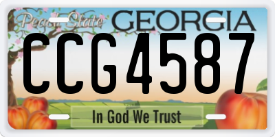 GA license plate CCG4587