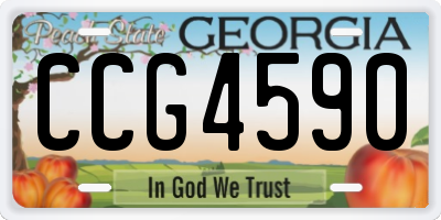 GA license plate CCG4590