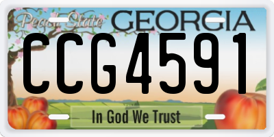 GA license plate CCG4591