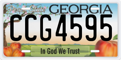 GA license plate CCG4595