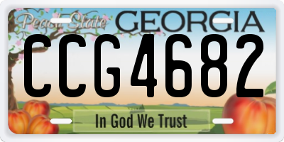 GA license plate CCG4682