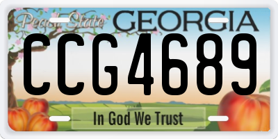 GA license plate CCG4689