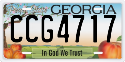 GA license plate CCG4717