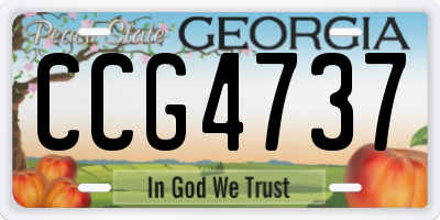GA license plate CCG4737