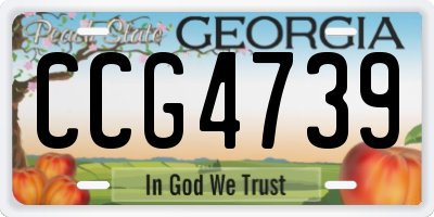 GA license plate CCG4739