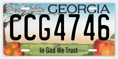 GA license plate CCG4746